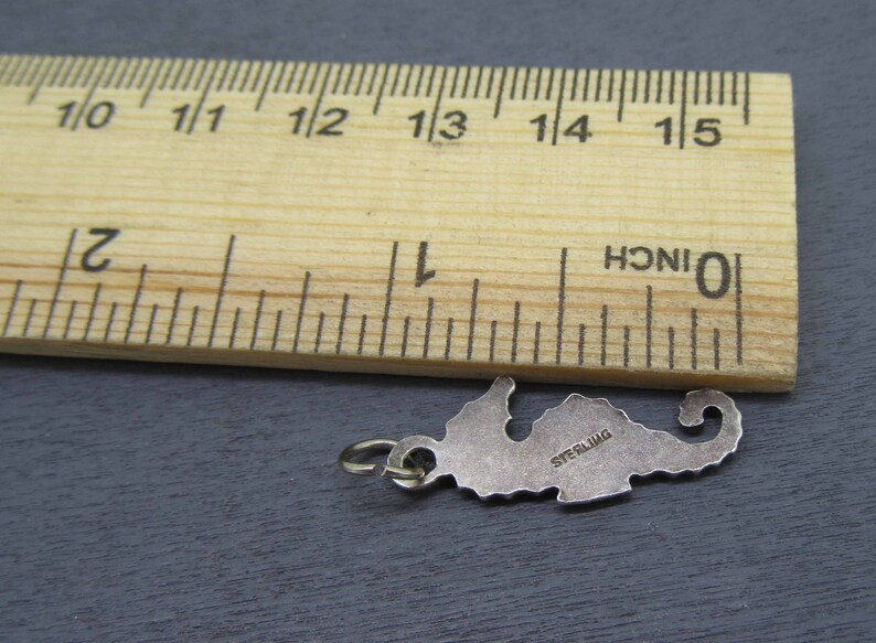 Sterling Silver Seahorse Charm Ocean Jewelry Seahorse Pendant Animal Charm Vintage Seahorse Charm for Charm Bracelets