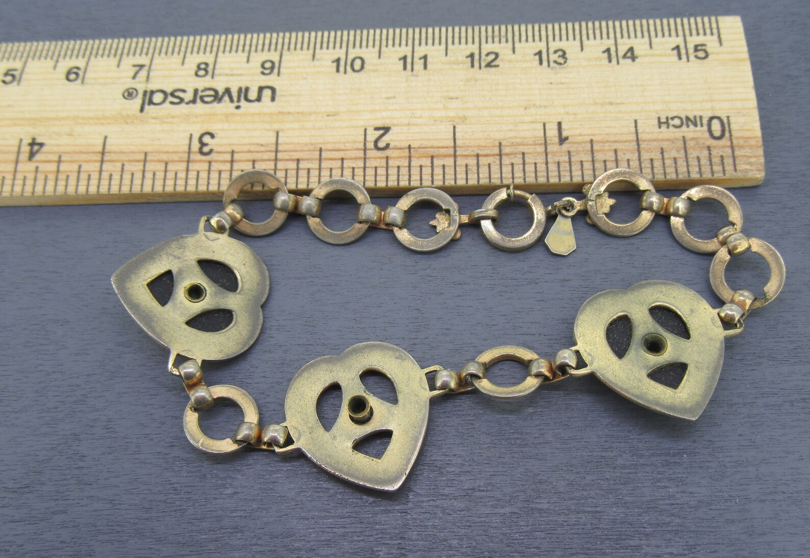 Vintage Heart Bracelet Gold Filled Heart Bracelet by AMCO Etsy