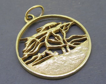 Vintage 14k Gold Monterey Cypress Tree Charm or Small Pendant