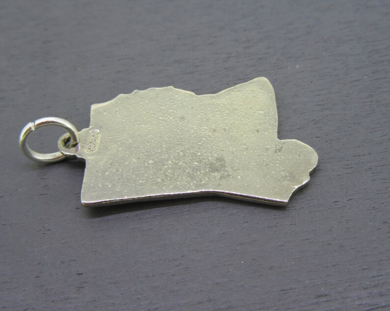 Vicksburg Enamel Charm Road Trip Charm Natchez Jackson Enamel Mississippi State Charm Green and Silver