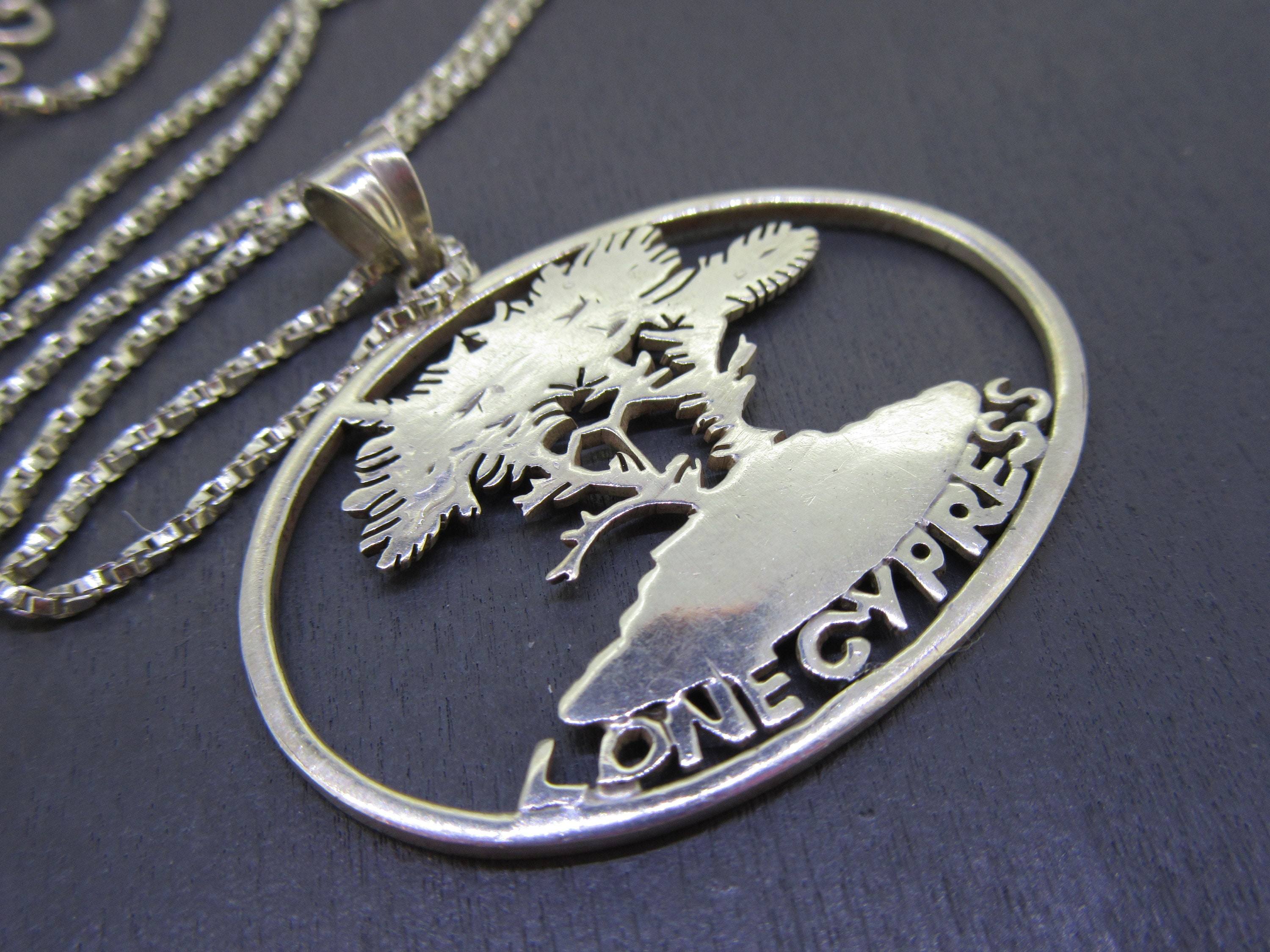 Cypress Tree Charm Antiqued Sterling Silver Cypress Tree Charm Antiqued Sterling Silver