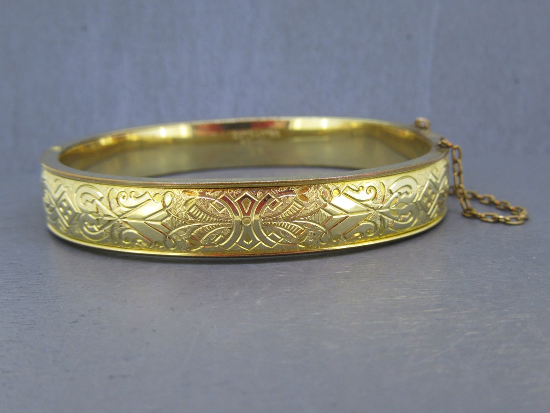 Antique Gold Filled Bangle Bracelet Antique Jewelry by Bates Etsy