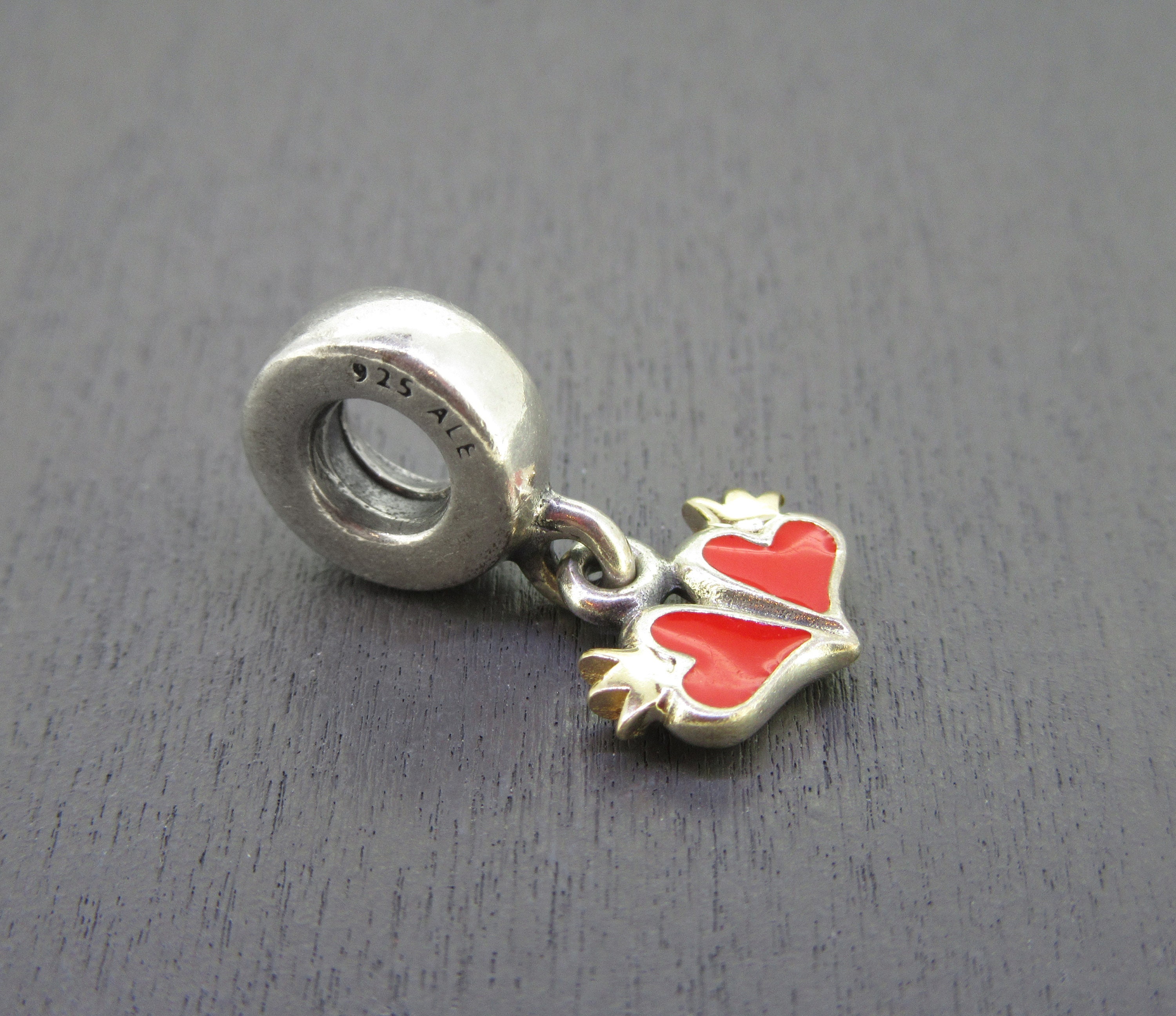 925 Silver Retired PANDORA ALE Morning Butterfly Pink CZ