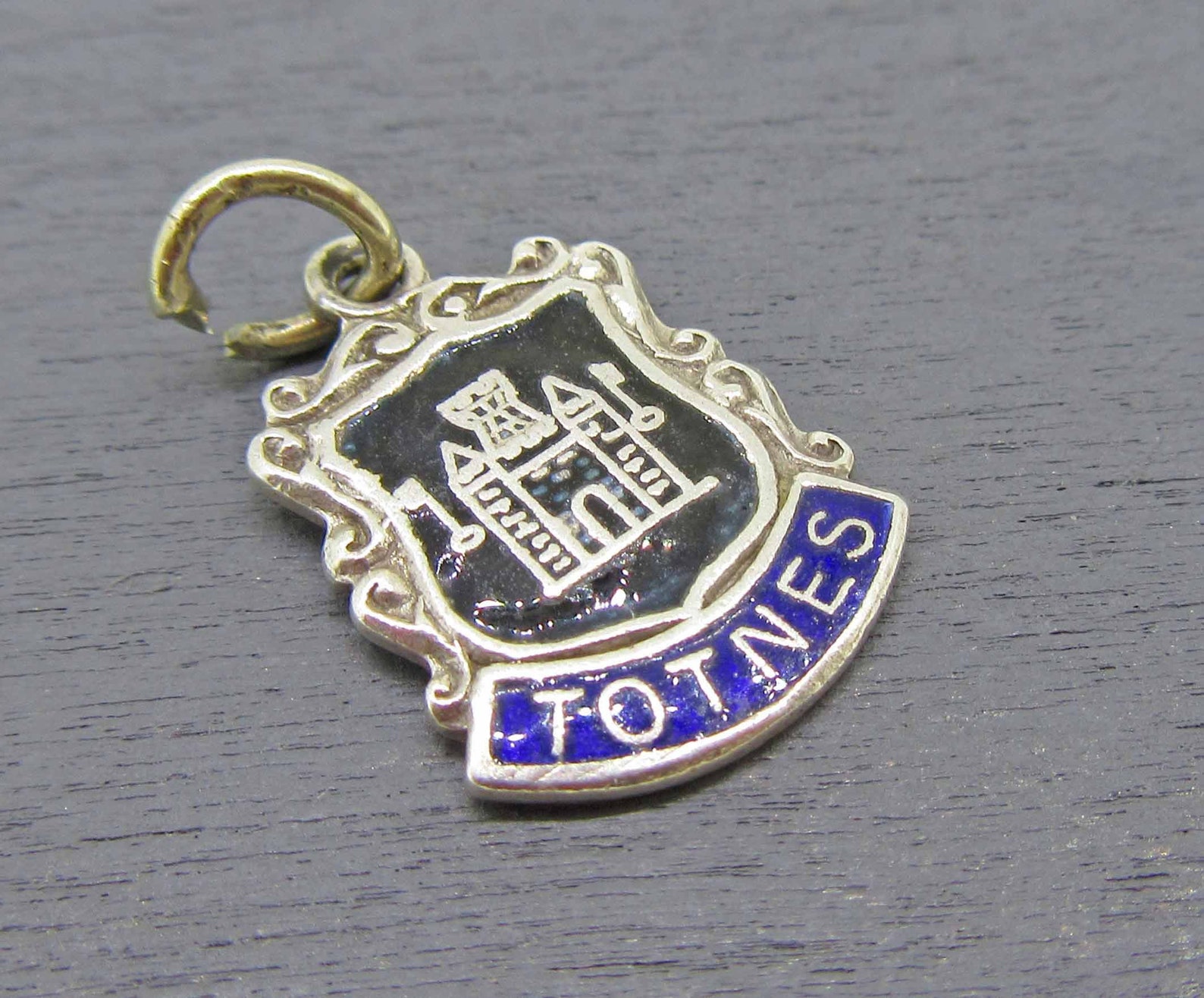Totnes England Charm Enamel Shield Charm United Kingdom - Etsy