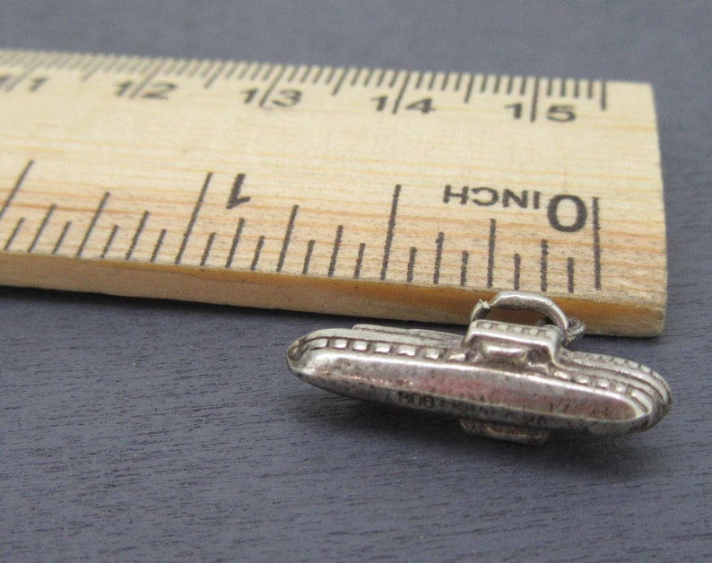 Vintage Boat Charm Vintage Sterling Silver Ship Charm for Charm Bracelets Sterling Ship Charm or Pendant 800 Silver Nautical Charm