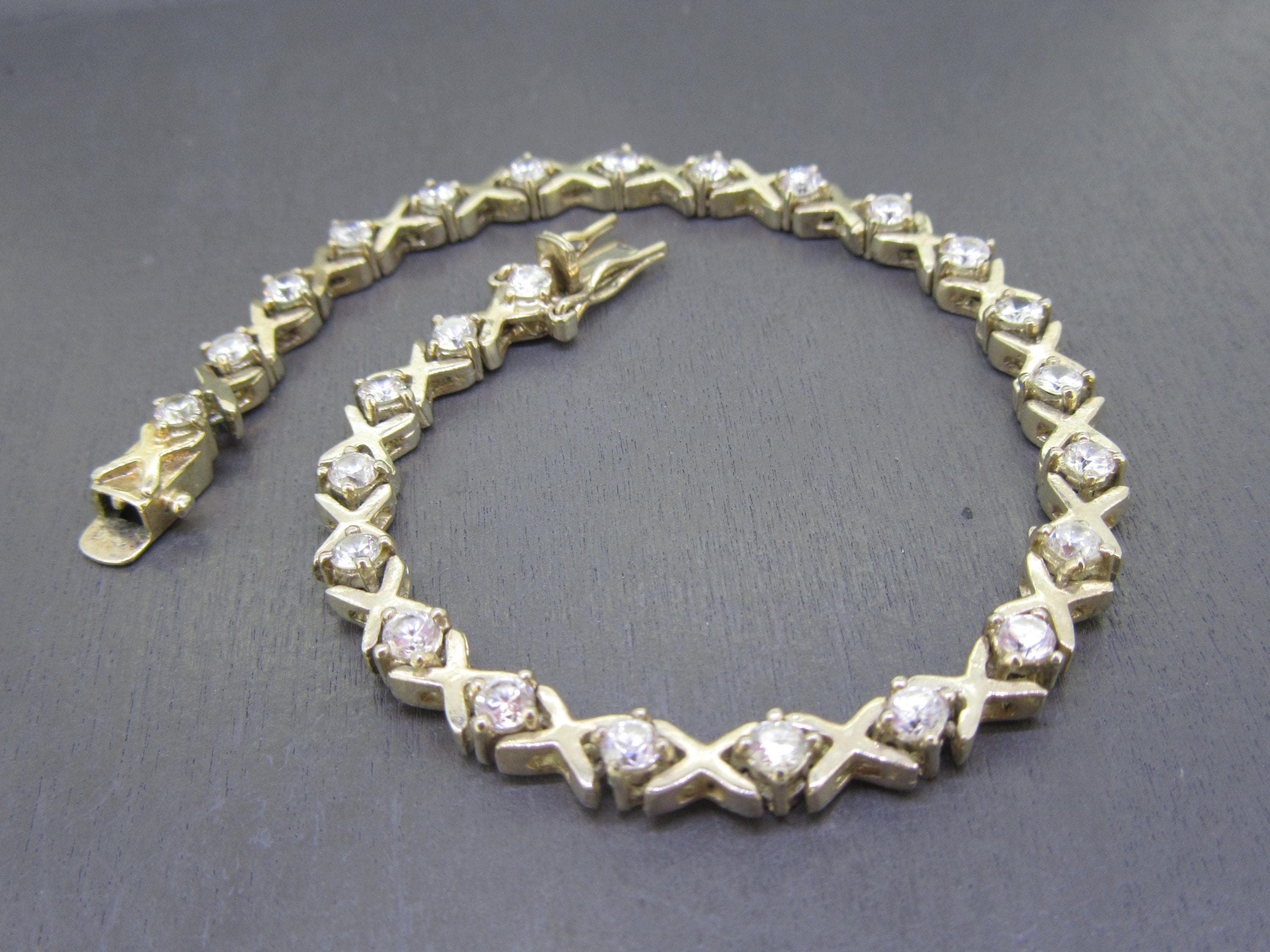 Xoxo Bracelet X And O Gold Bracelet REAL 925 STERLING SILVER XO X