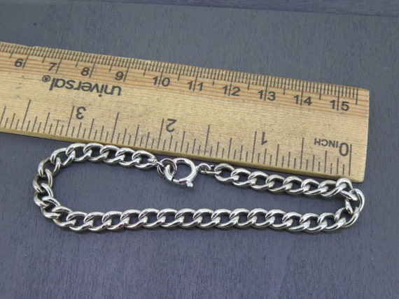 7" Vintage Sterling Silver Charm Bracelet - image 4