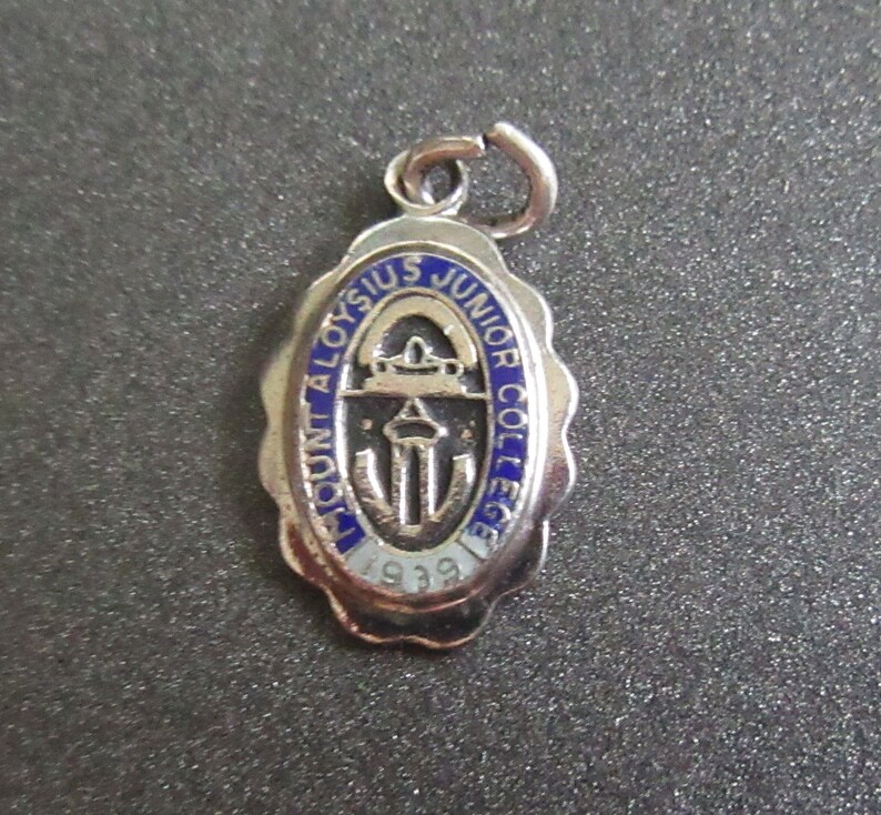 Vintage 1939 School Enamel Charm Mount Aloysius Junior College Charm Sterling Silver Charm Charm for Charm Bracelets