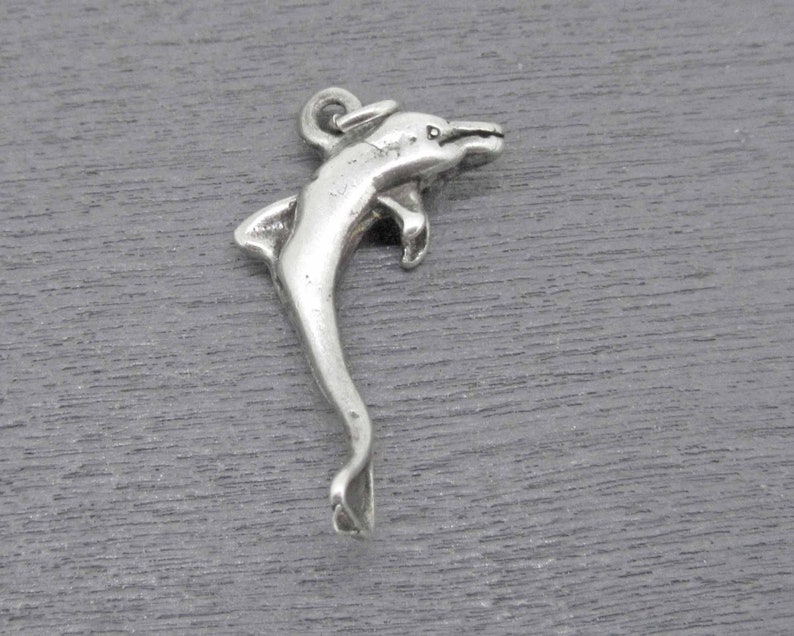 Nautical Charm Vintage Charm for Charm Bracelets Ocean Charm Sterling Silver Dolphin Charm