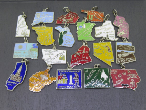 Vintage Minnesota Towns Map Pendants Vintage Minnesota Towns Map Pendants