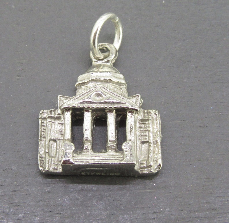 Vintage Souvenir Charm Capitol Building Charm Washington DC USA Charm Patriotic Charm Sterling Silver Charm