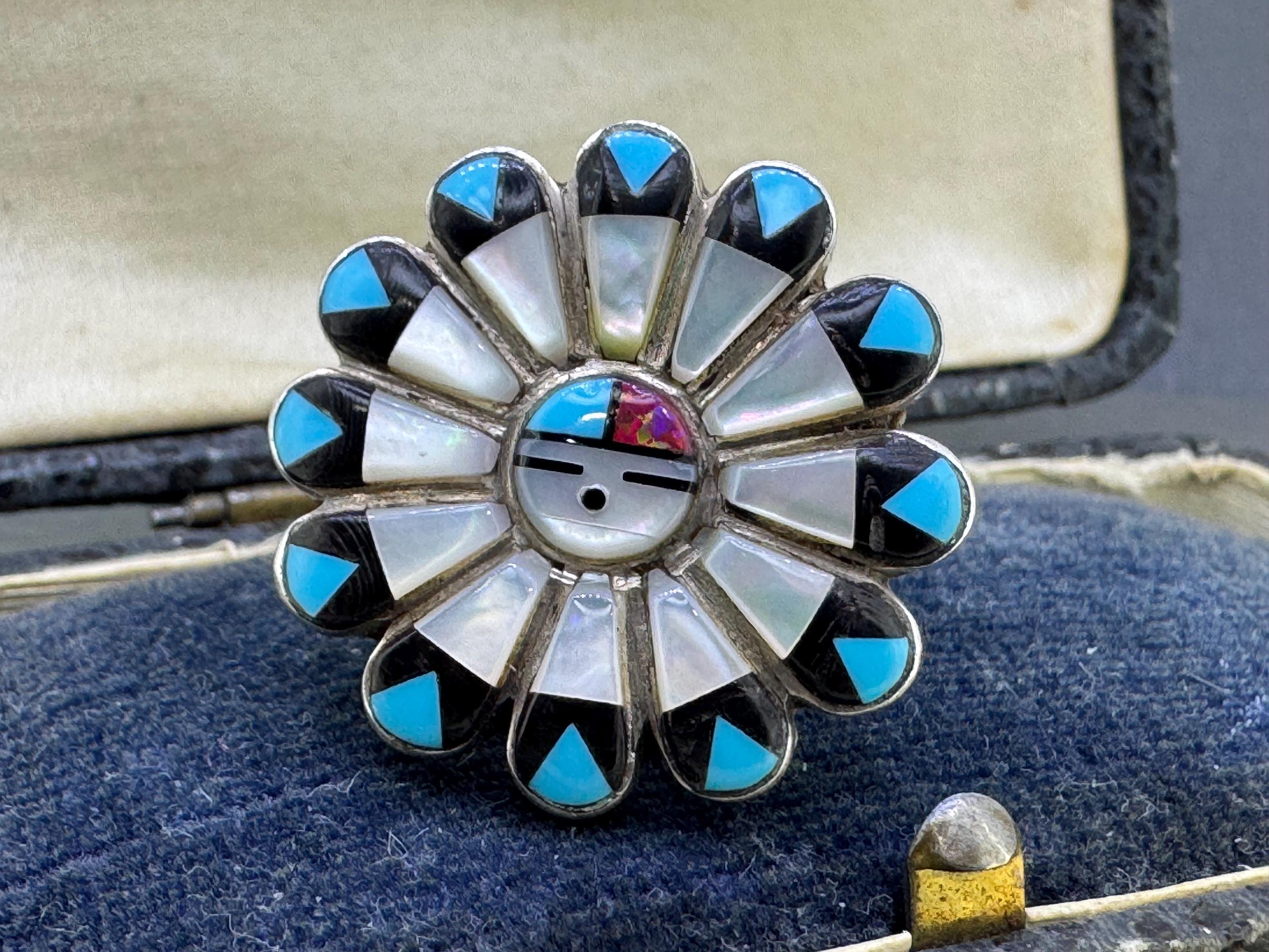 Zuni Sunface Ring - Etsy