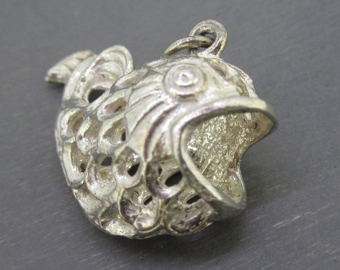 Vintage Sterling Silver Fish Charm in Dimensional Openwork Design - Etsy