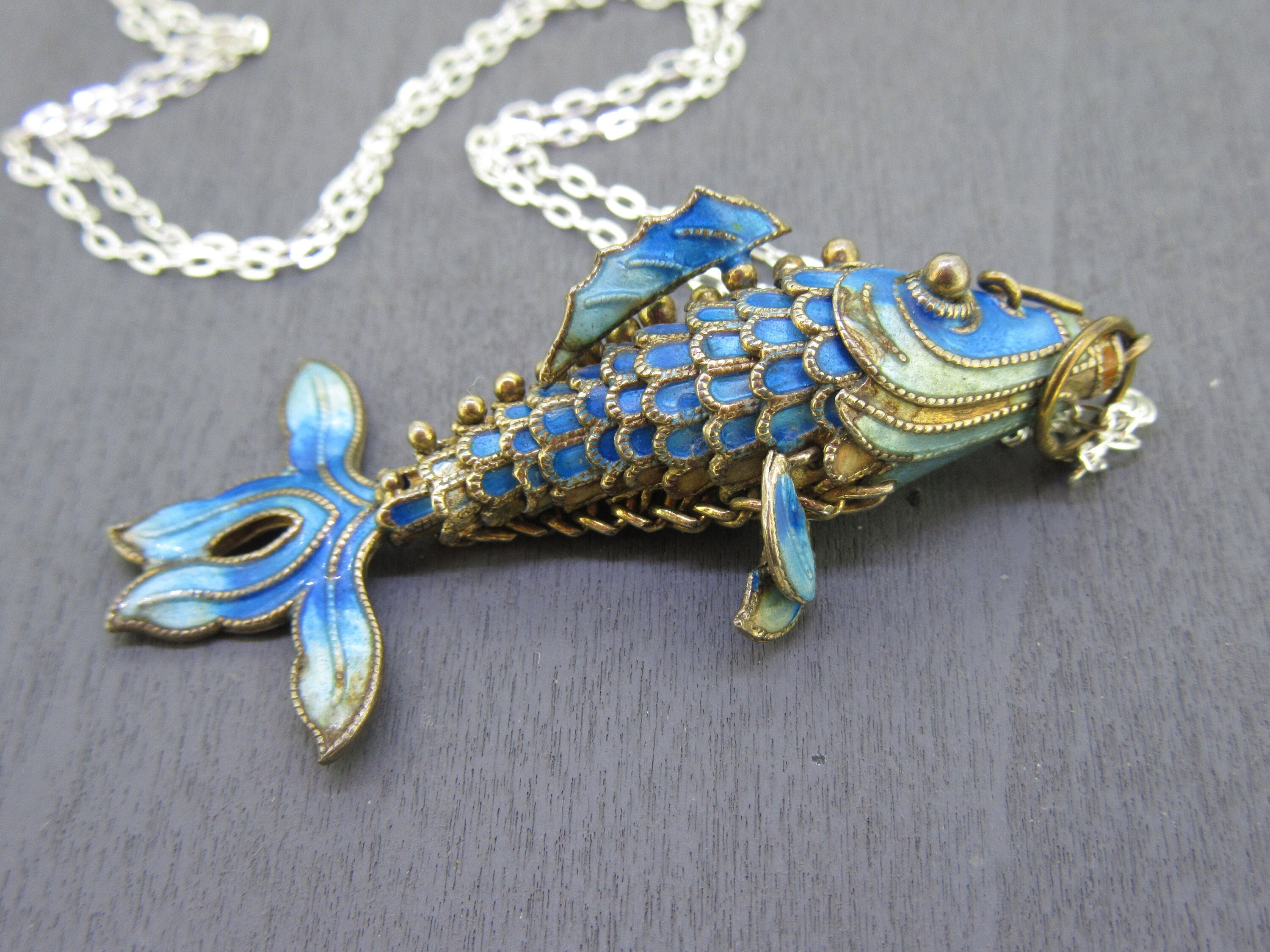 Articulated koi fish best sale pendant