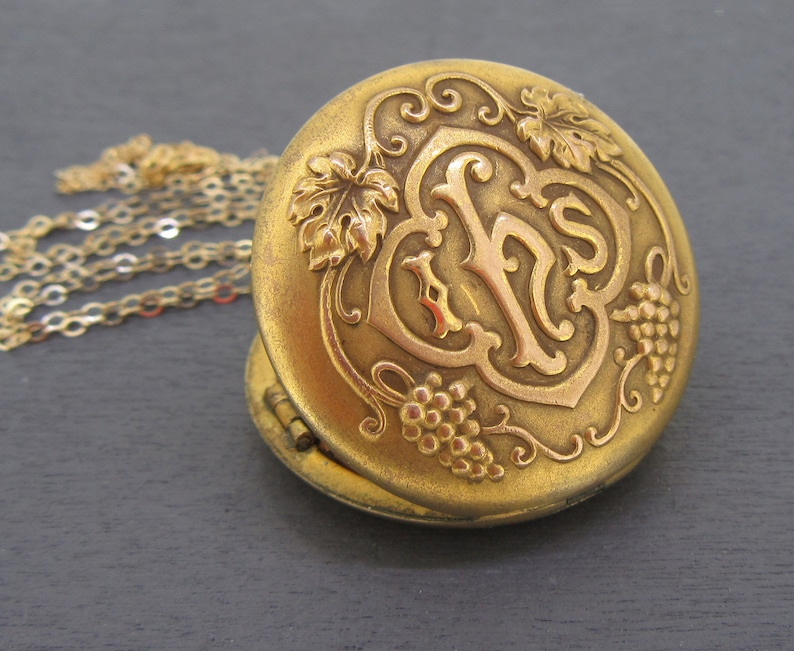 Antique IHS Religious Locket with Hidden Double Sided Token Etsy
