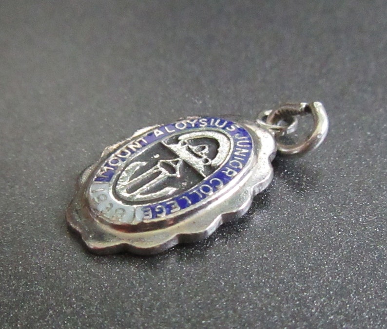 Vintage 1939 School Enamel Charm Mount Aloysius Junior College Charm Sterling Silver Charm Charm for Charm Bracelets