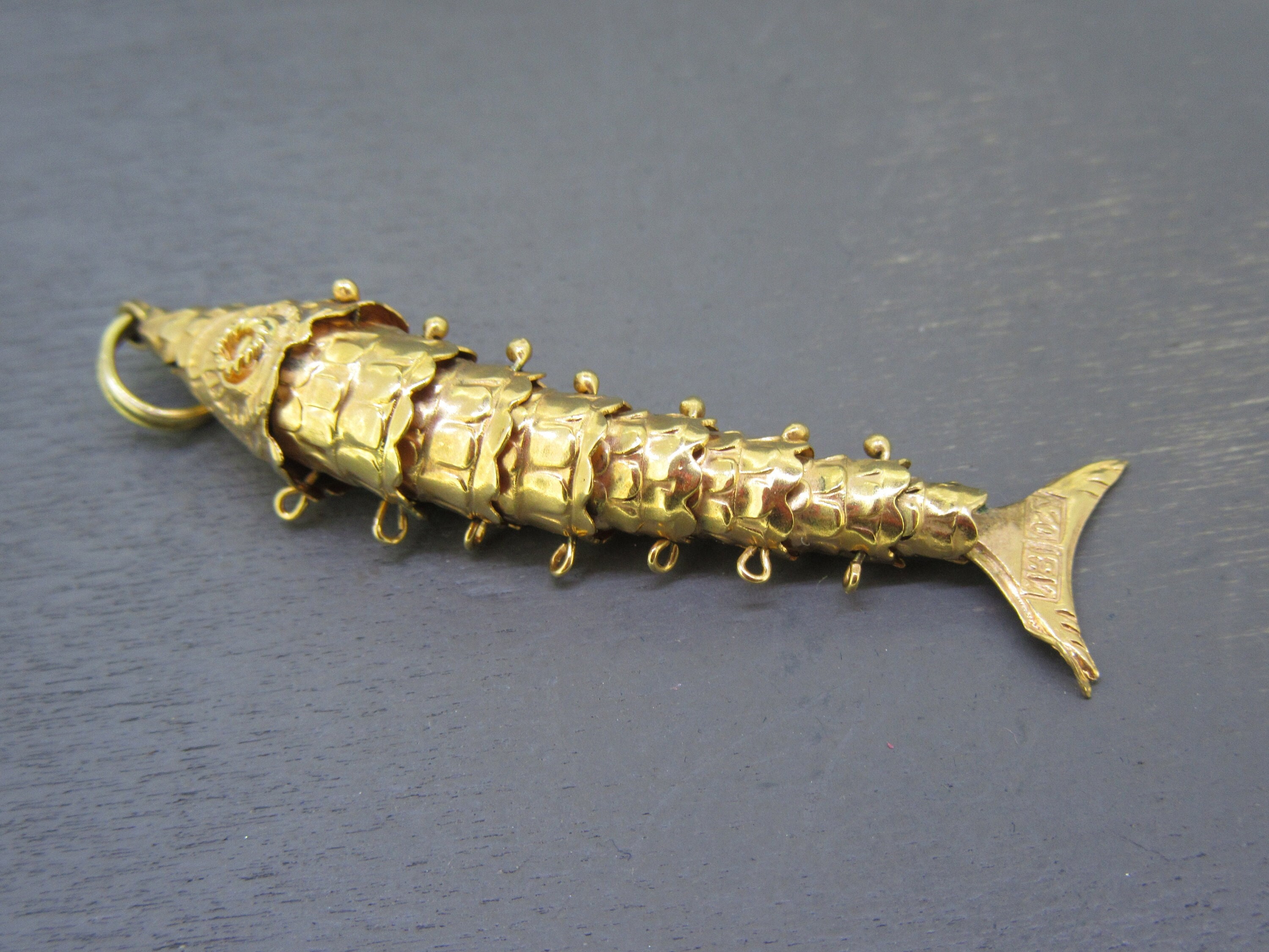 Vintage 1970s Articulated Fish Pendant Necklace Selected by SharpLilTeeth |  Free People