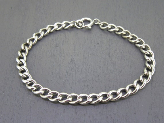 7" Vintage Sterling Silver Charm Bracelet - image 1