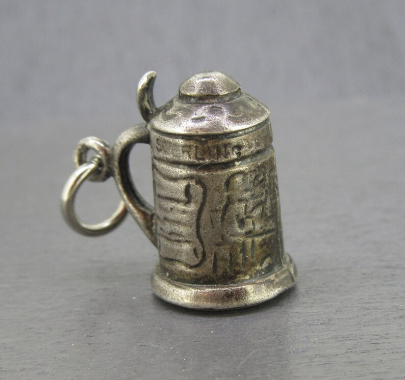 Sterling Silver Beer Stein Charm Beer Mug Charm Vintage Etsy