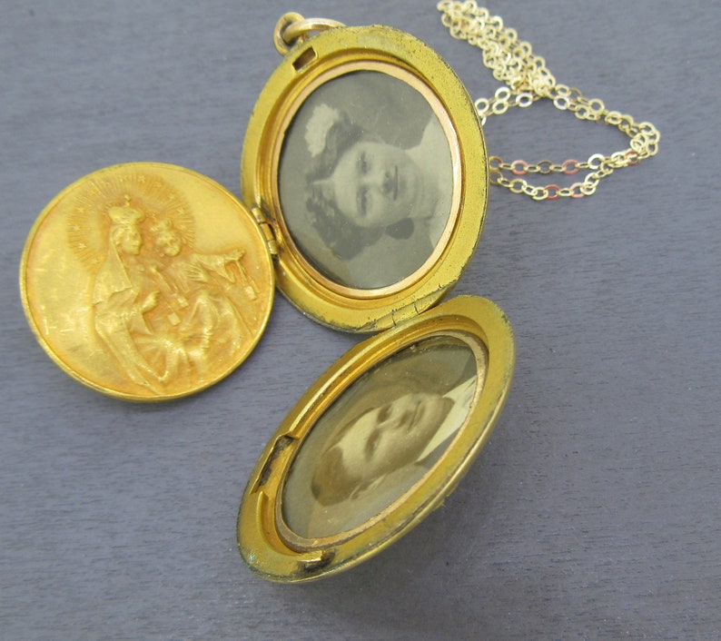 Antique IHS Religious Locket with Hidden Double Sided Token Etsy