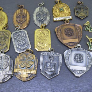 CHOICE Vintage 4H Charm, Merit Awards, Officer, Dress Revue, Clothing, Bronze, Silver, Gold Awards, Green Enamel 4H Clover