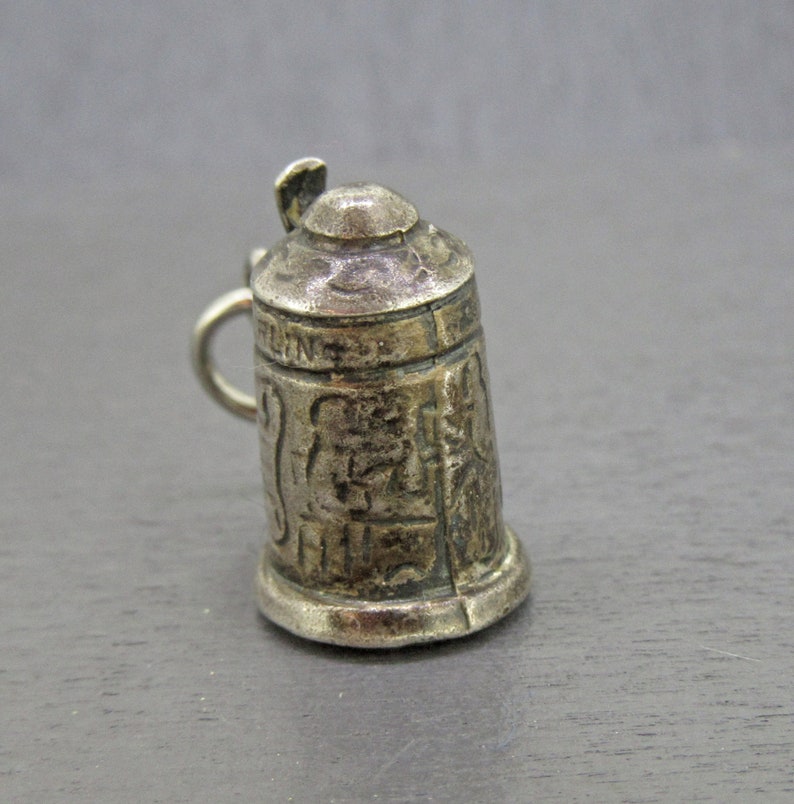 Sterling Silver Beer Stein Charm Beer Mug Charm Vintage Etsy