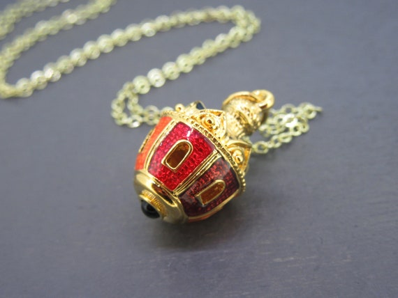 Vintage Joan Rivers Jeweled Enamel Pendant Neckla… - image 5