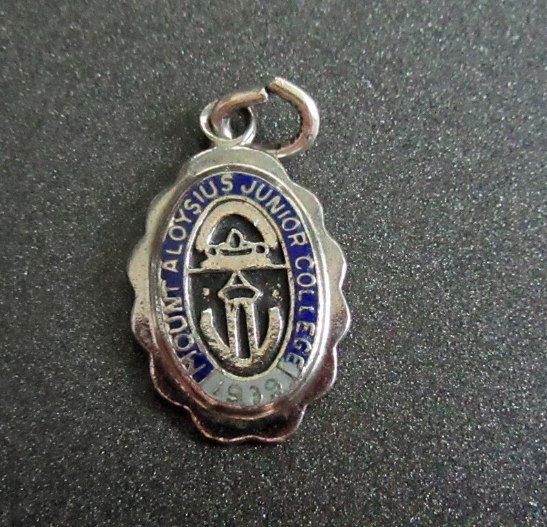 Vintage 1939 School Enamel Charm Mount Aloysius Junior College Charm Sterling Silver Charm Charm for Charm Bracelets