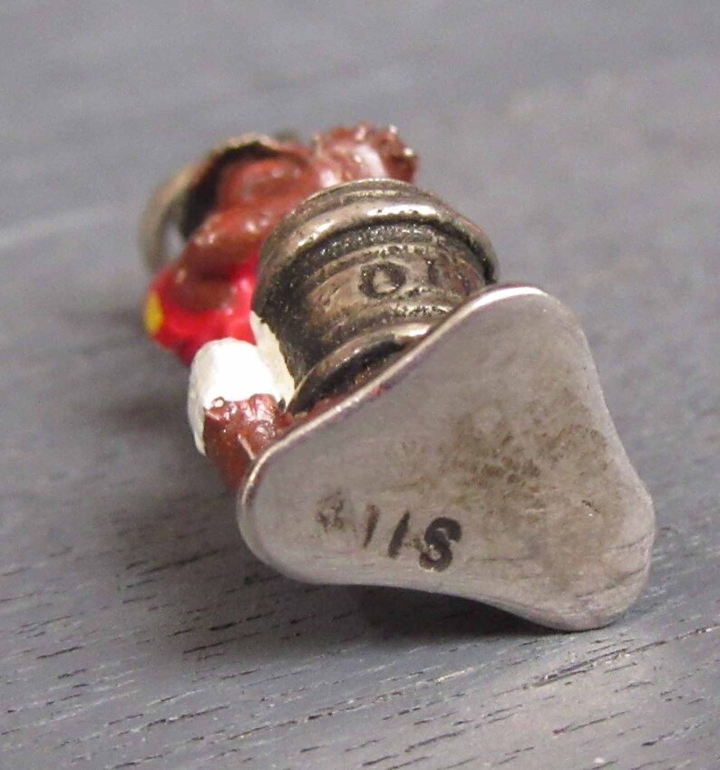 Jewelry Pilot Sterling Silver Enameled Beer Mug Charm w//Lobster Clasp