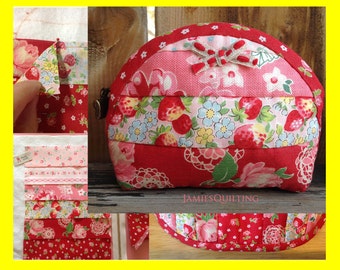 Tutorial Instructions Pattern Jamie's Handmade Mini Red Strawberry Girls Mini Pouch JPGFiles With Illustrations Photos Personalized Gift