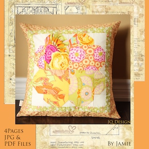 Naai-instructies JPG/PDF-bestand Harten voor klaver Gepersonaliseerde patchwork Decoratieve kussensloop Bruiloft Speciale liefde door jou gemaakt