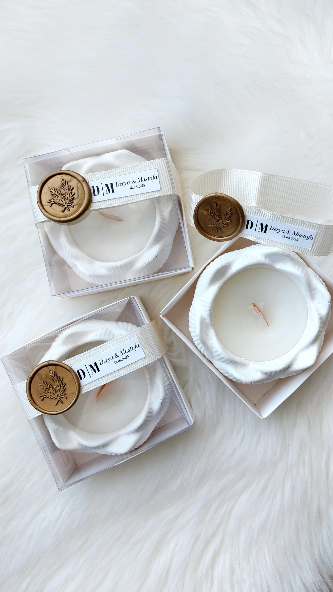 Rustic Wedding Favor Candle | Personalized Soy Candle With Wax Seal ...