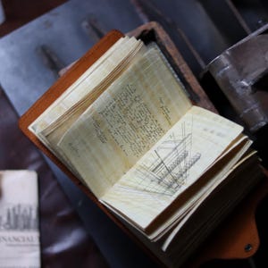 Cuaderno de papiro antiguo.