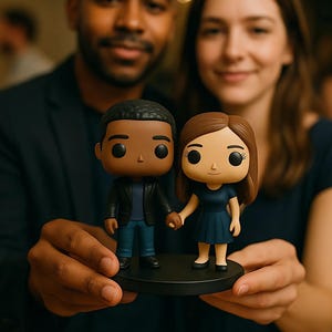 Figurine de couple personnalisée - Cadeau 3D personnalisé pour mariages et anniversaires, décoration de gâteau de mariage personnalisée