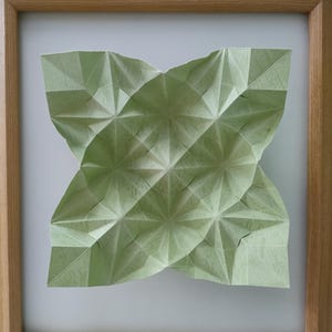 Original Origami Art｢Hiyori｣    folding diagram、art made by yourself、Soft floral pattern、Beautiful flowers and light、interior、Perfect as a g