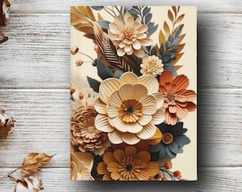 Luxurious Floral 3D Journal - Hardcover Notebook with Lined Pages for Daily Writing, Ideal Writer's Gift for Creativity and Reflection