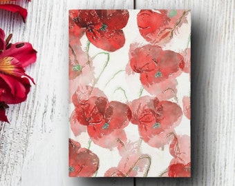 Poppies Hardcover Notebook - Elegant Floral Journal for Creative Writing, Diary & Notes - Perfect Gift for Writers