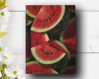 Watermelon Hardcover Journal - A Refreshing Fruit Notebook and Stylish Personal Diary - Ideal Gift for Fruit Lovers