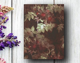 Raspberry Hardcover Notebook - Fruit Elegance for Writers, Lined Journal for Daily Reflections & Creative Musings, Ideal Writer's Gift