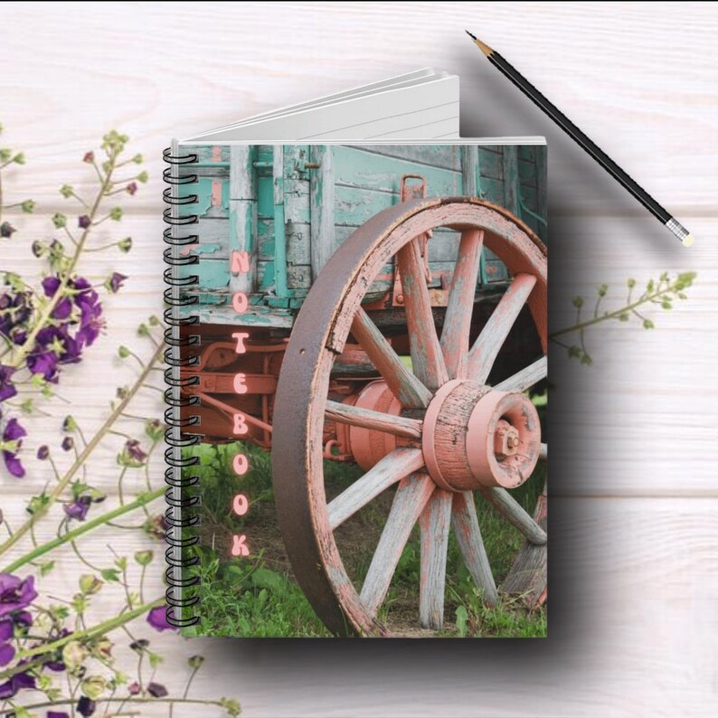 Rustic Wagon Spiral Notebook Country-themed Daily Notebook, Personal ...