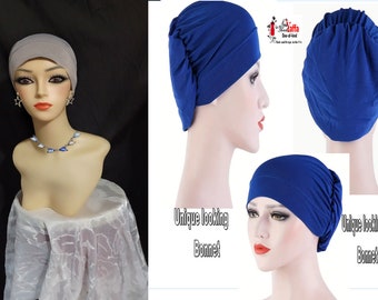 Solid Color Ramadan Turban Head Scarf Cap Casual Elastic Head Wrap Lightweight Bonnet Chemo Cap