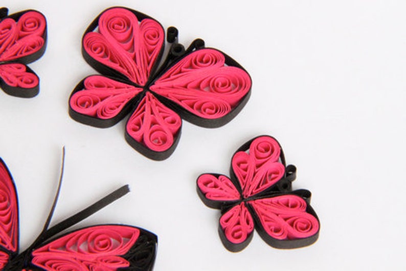 Tutorial for Paper Quilled Butterfly Earrings and Pendants PDF DIY Wedding Etsy