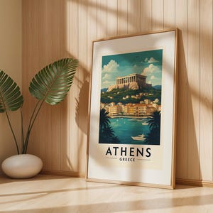 Athens Digital Wall Art | Acropolis Wall Decor | Travel Decor | Greek Art Print | Wall Art for Home | Gift for Travelers