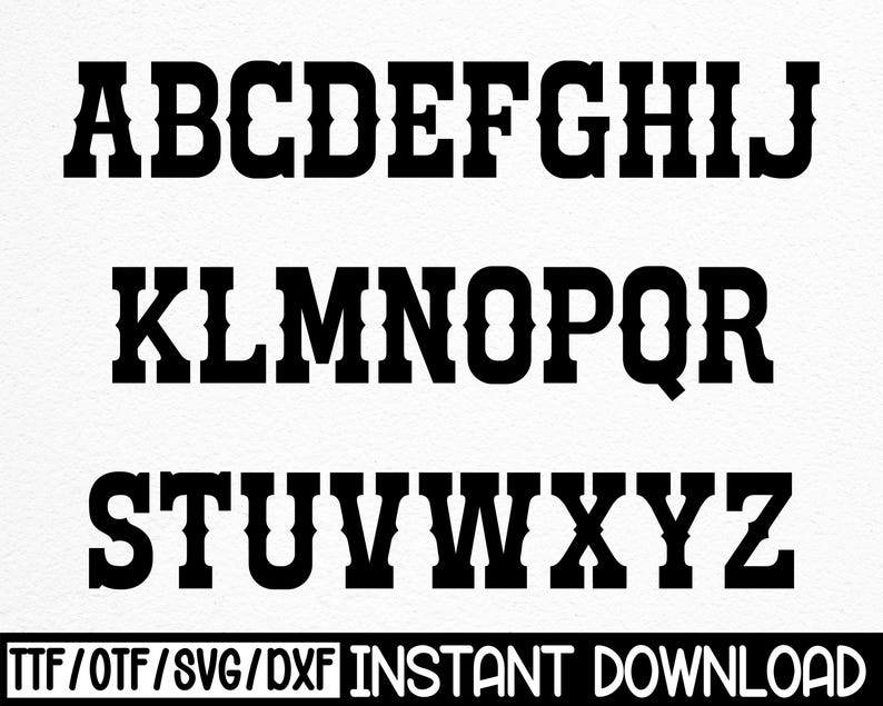 Western Font Bundle, Cowboy Style (digital Font) - Etsy