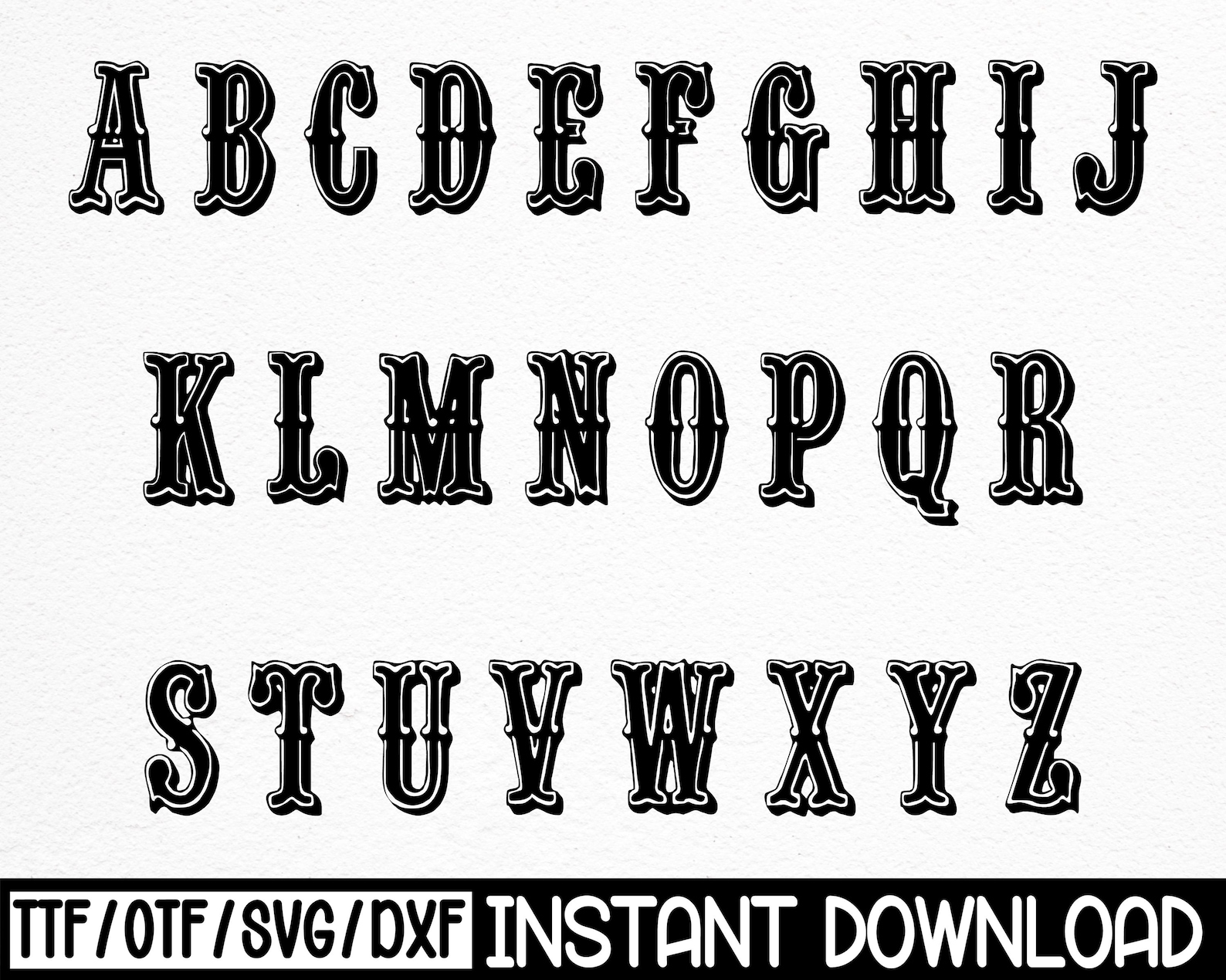 Western Font Bundle, Cowboy Style (digital Font) - Etsy