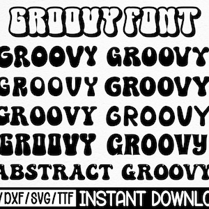 Groovy Schrift Bundle, Retro Groovy Schrift, Grovvy Alphabet, Retro Schrift, Vintage Schrift, Groovy Clipart, dekorative Schrift, digitale Schrift Bundle.