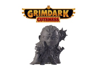 Grimdark Cuteness - INQUISITOR TINY HORN - 3D Printed Chibi Wargaming