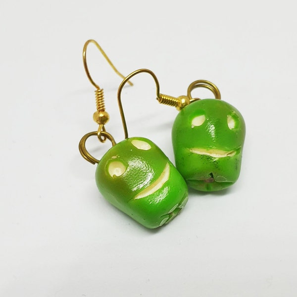 Amelia's Apple - Polymer Clay Doctor Who Earrings - Gold Hooks