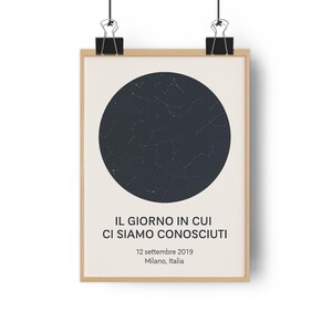 Impressão de arte de mapa estelar personalizado, decoração de parede personalizada, presente celestial para aniversário, arte única para casa, impressão de mapa estelar