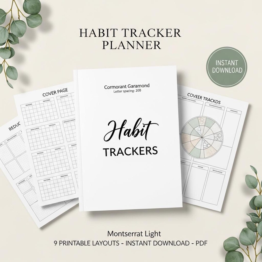 Monthly Habit Tracker Printable Circle Habit Tracker PDF Goal Tracker ...